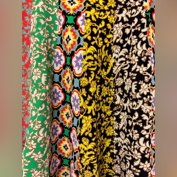 ALICE AND OLIVIA Bunnie Patchwork Stripe Mini Skirt In Multi Size XL - Picture 5 of 6